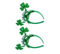 Veemoon 2 pièces Saint Patrick's Day Bandeaux Vert Cerceaux de Cheveux Confortables et Durables pour Fête Accessoires Photo Festive pour Adultes
