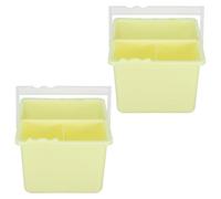 Veemoon 2 pièces Seau Lavage Pinceaux Plastique avec Compartiments Portable et Antidérapant pour Artistes et Débutants Facile à Nettoyer et Pratique pour Atelier Peinture