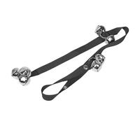 Veemoon 2 Pièces Sonnette pour Chien d'apprentissage Propreté, Jingle Fort | Fer et Tissu, Usage Intérieur sur Poignée de Porte, Noir, pour Chiots et Éducateurs Canins