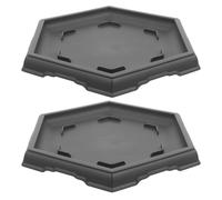 Veemoon 2 pièces Soucoupe pour Plantes Hexagonale Plateau de Drainage pour Pots de Fleurs et Bonsaï Plateau Grand Format pour Plantes Intérieur et Jardin