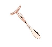 Veemoon 2 pièces Spatule Mini Zinc Alloy pour Soin Yeux Massage Contour des Yeux Anti-œdème Compact et Portable Rose Doré