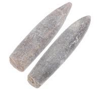 Veemoon 2 Pièces Spécimens de Bélemnite pour Éducation Études Géologie Paléontologie Fossiles Naturels pour Décoration Apprentissage