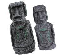 Veemoon 2 Pièces Statue D'île en Résine, Décor Moderne Abstrait | Résine Robuste, Style Minimaliste, pour Terrarium, Étagère, Tableau de Bord, Café, Bureau, Thème Marin