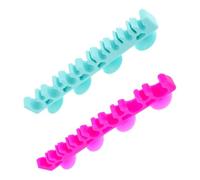 Veemoon 2 Pièces Support Pinceaux Maquillage Silicone avec Ventouse Organiseur Séchage Naturel et Rangement pour Salle de Bain Lot de Vert et Rose