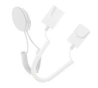 Veemoon 2 pièces Support Télécommande TV avec Câble de Sécurité Adhésif Auto Collant Crochet Perte sans Perçage Forme Carrée et Ovale pour Rangement Clés et Petits Objets