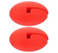 Veemoon 2 pièces Support Thermomètre Clip Silicone Résistant Chaleur pour Pot Pince Flexible pour de Température de Cuisson Lot de Rouges