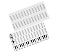 Veemoon 2 Pièces Tableau Blanc Effaçable à Sec de Portée Musicale, Tableau Blanc Portée du Piano, Magnétique, en Caoutchouc, Portable, pour Notes de Musique, Cours de Musique, Garçon