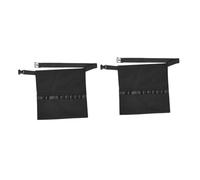 Veemoon 2 Pièces Tablier de Coiffeur Noir Classique avec Ceinture Réglable Tablier Mi Corps pour Outils de Coiffure et Accessoires de Salon pour Beauté