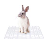 Veemoon 2 Pièces Tapis en Plastique à Pattes de Lapin | Grille Stable, Nettoyage Facile, Protège les Pieds, pour Chats et Cochons D’inde, Blanc
