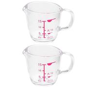 Veemoon 2 Pièces Tasse à Mesurer 15ml en As, Mesure Claire, Poignée | Usage Restaurant et Hôtel, Accessoire Cuisine et Pâtisserie, Format Compact, Facile à Utiliser