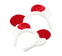 Veemoon 2 Pièces -tête à griffes Bandeau pour Fille agneau bois cosplay cerceau de cheveux en corne de mouton décor de cheveux unique accessoires de coiffure bricolage chiffon rouge