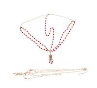 Veemoon 2 Pièces Vintage Baroque Pearl Rhinestone Head Chains With Beaded Tassels Bridal Wedding Headdress Jewelry For Prom Festival Party