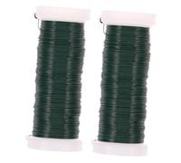 Veemoon 2 Rouleaux Fil de Fixation pour Plantes Flexible Fer Galvanisé Vert Attache et Polyvalente pour Jardinage Support de Fixation pour Branches et Tiges