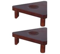 Veemoon 2 Supports triangulaires en Bois pour Ballons de Sport | Étagère de table 12 x 11 x 4 cm pour ballons de football, basketball, volley-ball et rugby, idéale pour exposer souvenirs