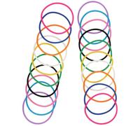 Veemoon 20 Bracelets Extensibles en Silicone Coloré, Souples et Flexibles, Multi-usages pour Sport et Décoratifs, Lot Mixte Multicolore, Taille Petite, Accessoires pour Couleur Aléatoire
