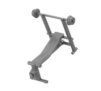 Veemoon 20, Équipement de Musculation en Plastique Détaillé, Banc de Musculation Miniature Haltères, Décoration Créative pour Accessoires Maison de Poupée