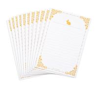 Veemoon 20 Feuilles de Papier à Lettres Vintage A5 Blanc Bordure Papier Kraft Épais pour Rédaction Invitations et Correspondance Décorative Artistique pour Loisirs Créatifs