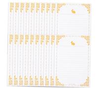 Veemoon 20 feuilles Set de Papier à Lettres Vintage Décoratif Bordure Fleurie Lignes Blanches Papier Kraft Épais pour Invitations et Artistique