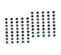 Veemoon 20 Paires D'Yeux Artificiels Réalistes en Plastique pour Halloween - Accessoires Décoratifs Et Bleues pour Poupées Et Crânes - Idéal pour Fêtes Et Effrayants