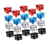 Veemoon 20 Pièces Ballons Aluminium Déclinés Forme de Dés Décoration de Fête Thématique Ballons Cube Colorés Rouge Bleu Blanc Noir Accessoires Ludiques pour Événements Festifs