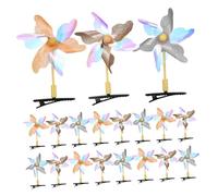 Veemoon 20 Pièces Barrettes à Cheveux Forme de Moulin à Vent Pinces à Cheveux à Paillettes pour Filles et Femmes Accessoires de Fête Légères et Confortables Parfaites