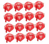 Veemoon 20 Pièces Boîte à Dragées Chinoise Rouge avec Glands Coffret Chocolat pour Mariage Lot de Boîtes Décoratives Style Rétro Double Durable pour Petits et Friandises