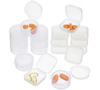 Veemoon 20 Pièces Boîte Rangement Mini PP pour Bouchons Oreilles Bijoux Perles Compartiments Étanches Empilables Organisateur Multifonction pour Petits Objets