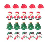Veemoon 20 Pièces Boucle de Chaussures de Noël en Pvc, Décoration Festive | Accessoire de Lacet pour Fête et Temps Créatif, Effet Décoratif, Facile à Poser Retirer