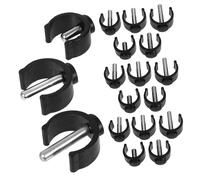 Veemoon 20 pièces C-Shaped Clamp Buckle for Adjustable Folding Walking Sticks Secure Lock for Cane Tubes Portable Trekking Pole Parts Compatible with Walking Aids and Hiking Poles