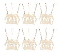Veemoon 20 Pièces De Décoration Suspendue De Style Jésus En Bois (Kaki)
