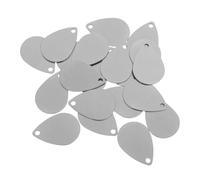 Veemoon 20 Pièces Étiquettes Rondes Vierges en Acier Inoxydable Élégantes 3,5x2,5 Cm pour Gravure Facile, Porte-clés et Plaques Commémoratives pour Animaux Lors D'événements