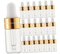 Veemoon 20 pièces Lot de Flacons Vides à Pipette Transparents pour Huiles Essentielles Rechargeables Étanches et Compactes pour Voyage et Cosmétiques