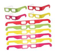 Veemoon 20 Pièces Lunettes Carton Cœur Effet Diffraction Arc-Ciel Légères et Pliables pour Festivals de Musique et Fêtes Lumineuses