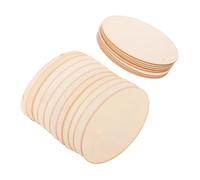 Veemoon 20 Pièces Oval Wooden Craft Pieces For DIY Painting And Educational Use Unfinished Blank Wood Slices For Creative Learning And Art Projects