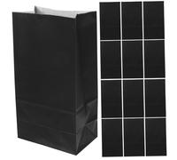 Veemoon 20 pièces Papier Kraft Noir Sacs Cadeaux Pliables Résistants pour Bonbons et Petites Surprises pour Fêtes et Emballages Cadeaux