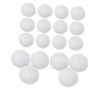 Veemoon 20 Pièces Pelote De Laine Boules De Décorations Ornements en Laine Boules De Feutre pour Bricolage Boules De Pompons pour L'artisanat Perles De Feutre Blanche Mousse