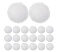 Veemoon 20 Pièces Pelote De Laine Perles De Pompons Ornements De Balle Boules De Décorations Petites Boules De Feutre Artisanat Boules De Pompons Feutre Artisanat Blanche Mousse