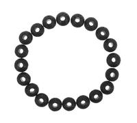 Veemoon 20 Pièces Perles Pierre de Lave Naturelle Noire Grosses Perles Rondes à Grand Trou pour Diffuseur Aromathérapie Accessoires DIY Bijoux Pierres Volcaniques Réutilisables pour