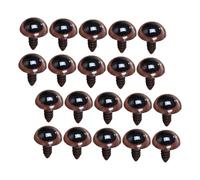 Veemoon 20 pièces Yeux de Sécurité pour Amigurumi Yeux Plastique Marron Naturel Transparents pour Couture Peluches Jouets Bricolage