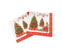 Veemoon 20 Serviettes De Table En Papier Noël - Design Sapin De Noël - Et Festives Pour Décoration De Fête De Noël