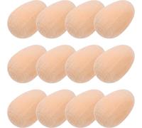 Veemoon 20 Œufs Factices en Bois 35 Mm, Décoration D'œufs DIY pour Pâques, Lot de 20 Pièces, Œufs Jouets Solide pour Activités Créatives et Décoratives