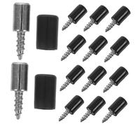 Veemoon 200 Pièces Anti-slip Shelf Pegs With Rubber Sleeves Self-tapping Cross Screws For Closet Kitchen Cabinets Bookcases And Wardrobe Shelf Support