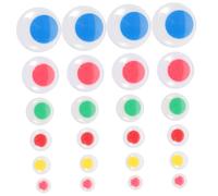 Veemoon 200 pièces Autocollants Yeux Adhésifs DIY Stickers Yeux Animaux et Poupées Plastique Sûr Couleurs Durables pour Loisirs Créatifs et Bricolage