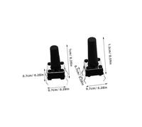 Veemoon 200 pièces Interrupteur Bouton Poussoir Tactile Momentané Broches Kit pour Prototypage Électronique et Réparations
