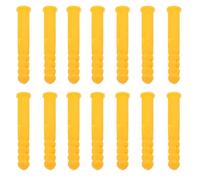 Veemoon 200 Pièces Kit de Chevilles à Expansion Plastique Jaune Auto-perceuses pour Cloisons Sèches, Haute Résistance aux Chocs Produits Chimiques, Fixation Murale Fiable