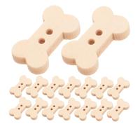 Veemoon 200 Pièces petits boutons en bois en os boutons en os de chien pour vêtements à tricoter en bois Beige
