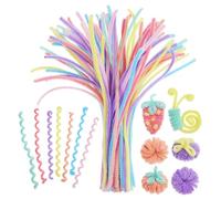 Veemoon 200 Pièces Tiges Fil Chenille Colorées Tiges Fuzzy pour Bricolage Décorations DIY Loisirs Créatifs