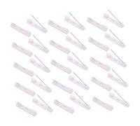 Veemoon 200pièces Étiquettes Nominatives avec Clips Porte-épingle pour Badge Supports pour Épingles Supports pour Broches Badges Dos Épingle pour Porte-nom Bouton à Vierge