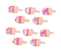 Veemoon 20pièces Accessoires Épingles Cheveux Breloques Gourmandises Cabochons Glace Perles Polymère Breloques Bonbons Cabochons Plat Glace Mignonnes Embellissements Bandeaux Dessert
