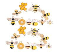 Veemoon 20pièces Lot De Breloques Abeille Alliage Pour Fabrication Bijoux Pendentifs Nid Abeille Accessoires Scrapbooking Collier Bracelet Porte-clés Artisanat